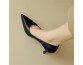 Pointed single shoes female fine with the new fashion shoes leather hundred temperament thin high-heeled work shoes