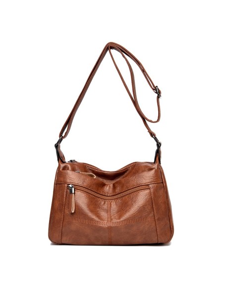 Genuine Leather Women's Bag Large Capacity New Retro Soft Casual Shoulder Bag Sheepskin Ladies Bag