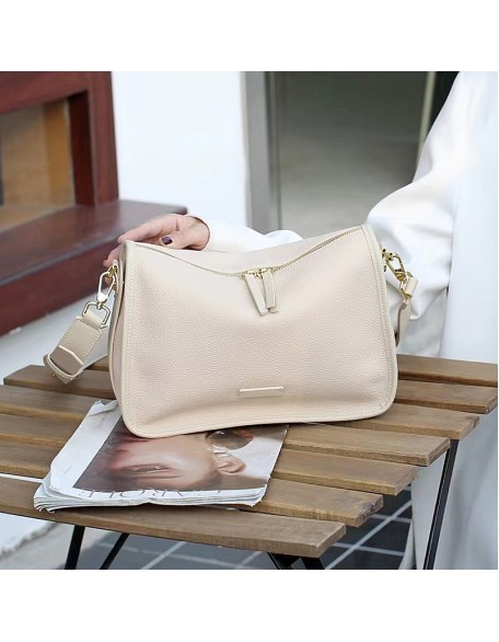 Handbag female light luxury fashion simple texture large capacity leather shoulder crossbody bag